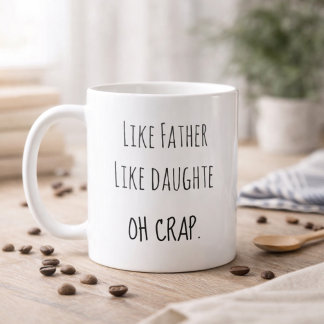 Foto Wie Vater so Tochter Kaffeetasse