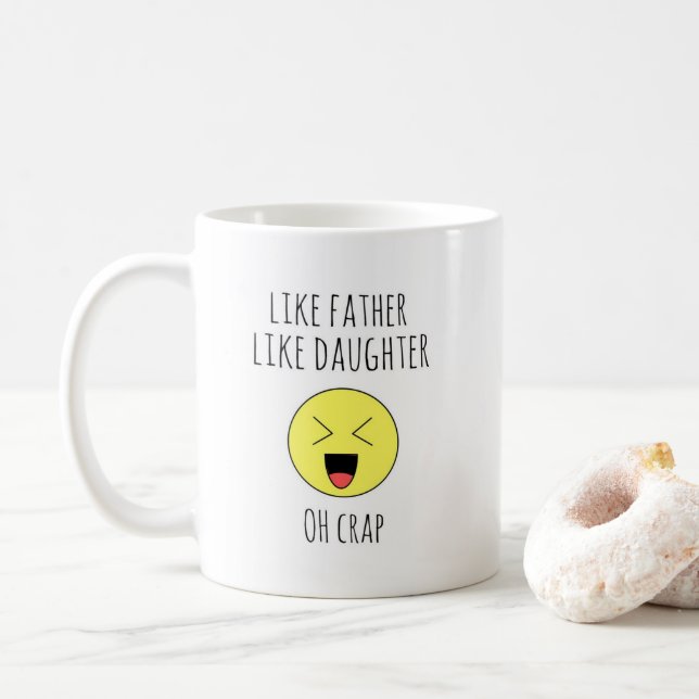 Foto wie Vater wie Tochter /Sohn Kaffeetasse (Mit Donut)