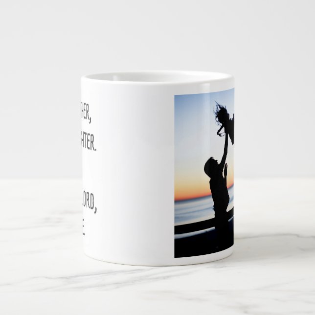 Foto wie Vater wie Tochter Son Personalisiert Jumbo-Tasse (Vorderseite)