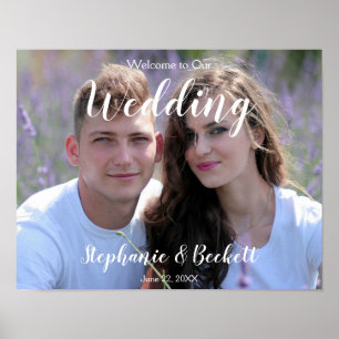 Foto Willkommen bei unserer Hochzeit Schild
