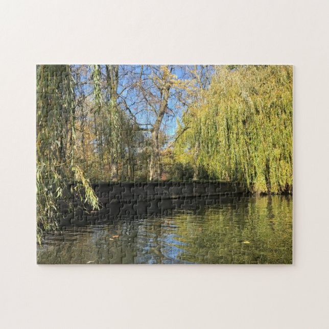 Foto Willow Trees River Reflections Puzzle (Horizontal)