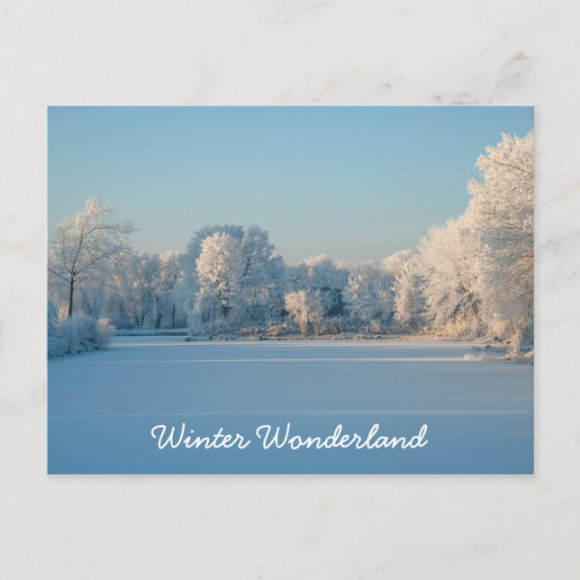Foto Winterwunder Land Schnee Landschaft Postkarte (Vorderseite)