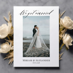 Foto Wir got verheiratete Hochzeitserklärung Postk Postkarte