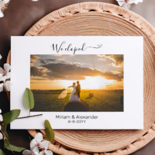 Foto Wir haben die Hochzeitsankündigung Postkarte