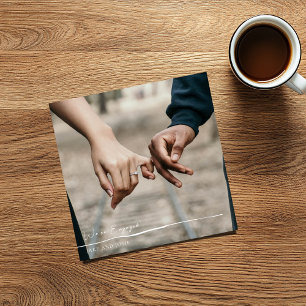 Foto wir sind verlobte Ankündigung Party-Karte