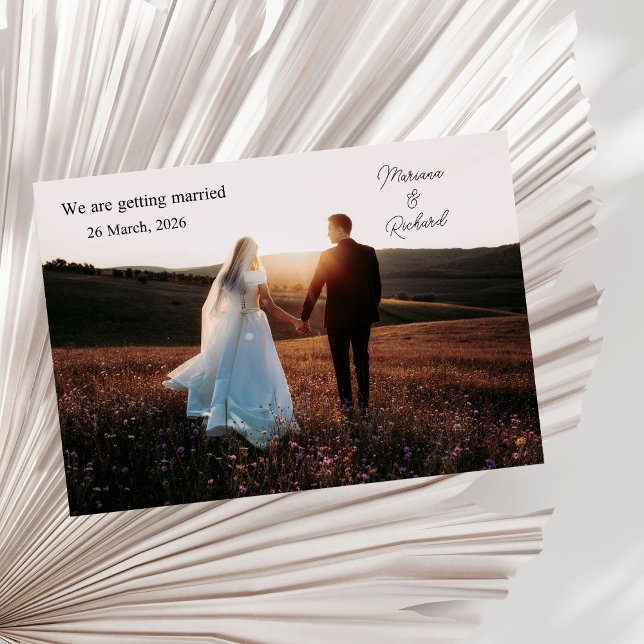 Foto, wir werden heiraten verkündet mitteilungskarte (Von Creator hochgeladen)