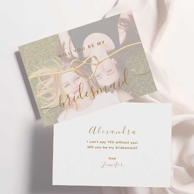 Foto wird meine Bridesmaid-Vorschlagskarte sein Einladungspostkarte (Von Creator hochgeladen)