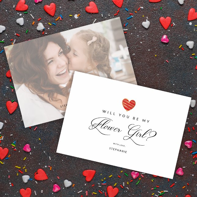 Foto wirst du meine Blume Girl Red Heart sein (Von Creator hochgeladen)