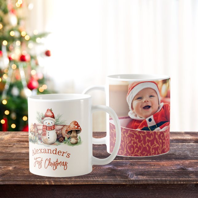 Foto Woodland Animals Erste Weihnachtszeit Kaffeetasse (Von Creator hochgeladen)