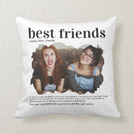Foto-Wörterbuch der besten Freunde Kissen