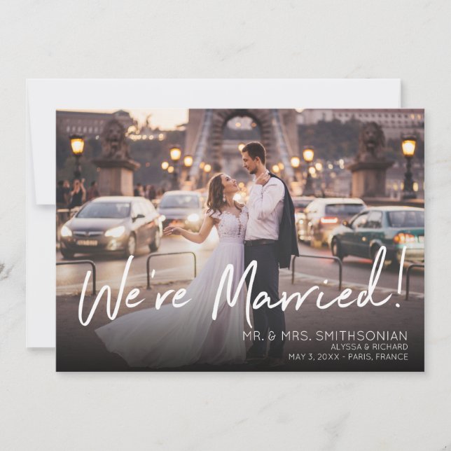 Foto Writing V2 Wedding & Empfang Ankündigung (Vorderseite)