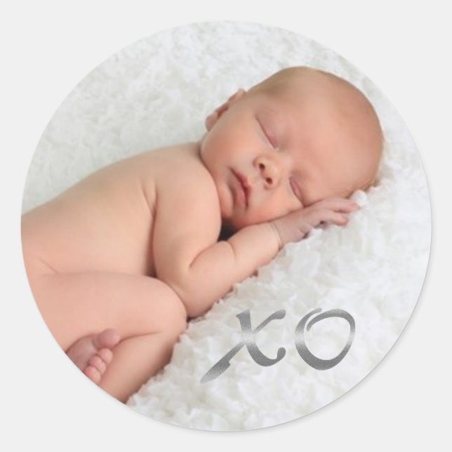 Foto "XO"-Aufkleber Runder Aufkleber (Vorderseite)