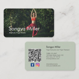 Foto Yoga Teacher Personal Trainer Therapeut Visitenkarte