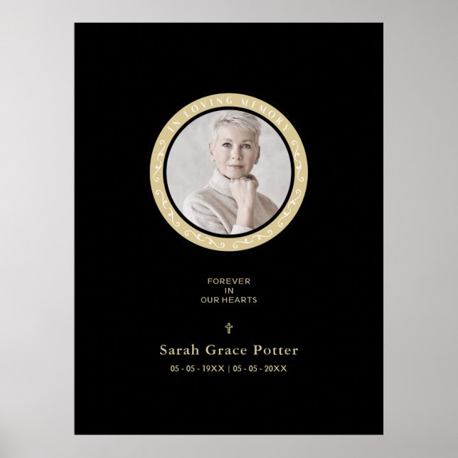 Foto Zierdenkmäler Loved One Beerdigung Poster (Vorne)