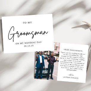 Foto zu meinem Trauzeuge an meinem Hochzeitstag Dankeskarte