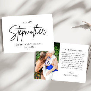 Foto zu meiner Stepmutter am Hochzeitstag Dankeskarte
