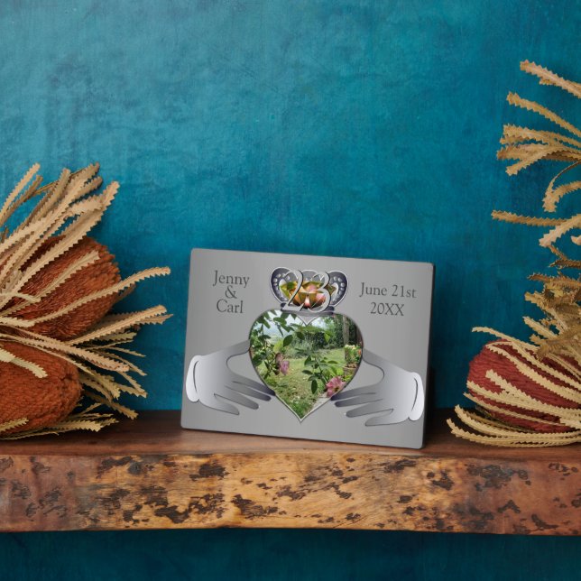 Foto zum 23. Hochzeitstag Claddaugh Fotoplatte (Seite)