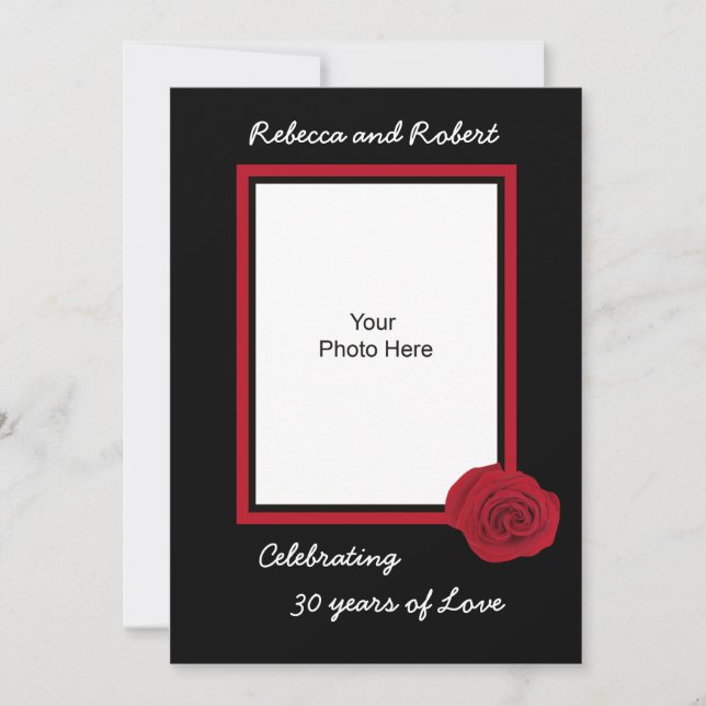 Foto zum 30. Hochzeitstag Einladung (Vorderseite)
