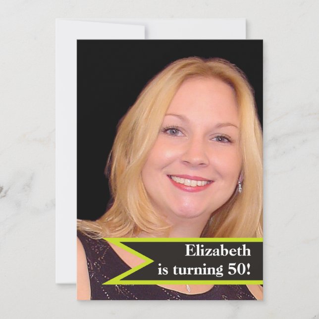 Foto zum 50. Geburtstag von modernen Frauen Einladung (Vorderseite)