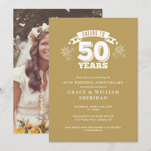 Foto zum 50. goldenen Hochzeitstag Einladung