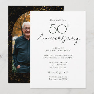 Foto zum 50. Hochzeitstag Einladung
