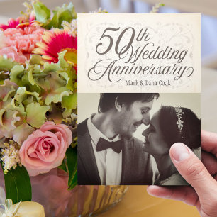 Foto zum 50. Hochzeitstag Einladung