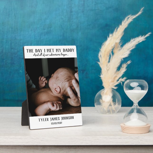 Foto zum ersten Vatertag Fotoplatte (Seite)