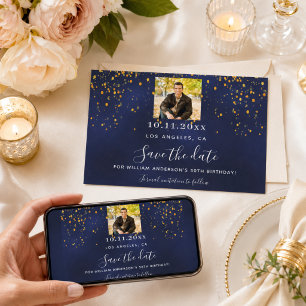 Foto zum Geburtstag des Navy Blue Save The Date