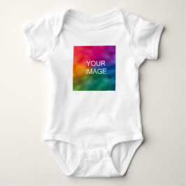 Foto zum Hochladen von Text Jersey White Unisex Baby Strampler