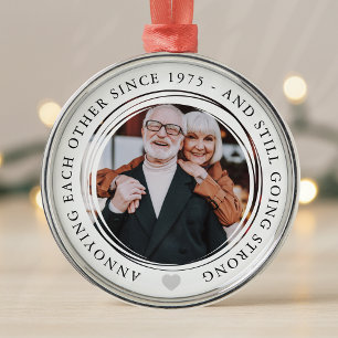 Foto zum Hochzeitstag Funny wird stark Ornament Aus Metall