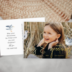 Foto zum Thema Meer und Grüße Strand Folien Feiertagspostkarte