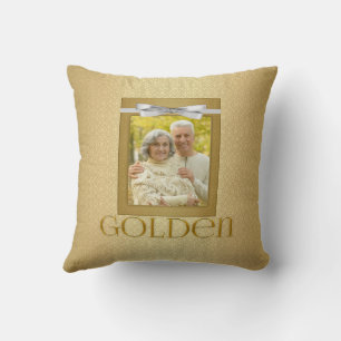 Foto zur 50. goldenen Hochzeit Kissen