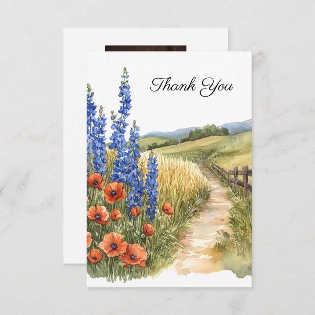 Foto zur Beerdigung von Blumenbeständen Dankeskarte (Vorne/Hinten)