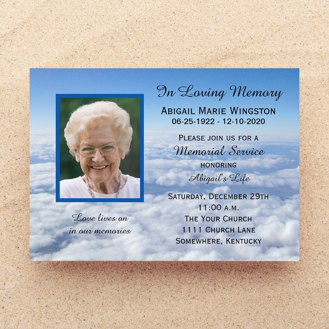 Foto zur Einladung von Gedächtnisdiensten in Wolke (Von Creator hochgeladen)