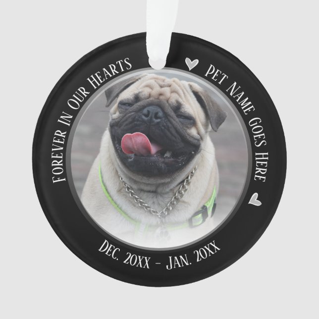 Foto zur Erinnerung an Haustiere für immer in unse Ornament (Vorderseite)