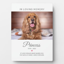 Foto zur Erinnerung an Pet-Memorial Fotoplatte