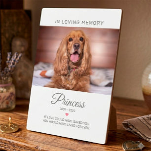 Foto zur Erinnerung an Pet-Memorial Fotoplatte