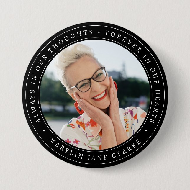 Foto zur Gedenkfeier Button (Vorderseite)