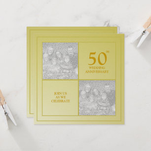 Foto zur goldenen Hochzeit in Vergangenheit & Gege Einladung