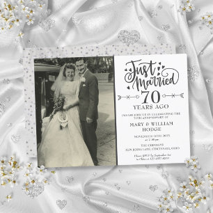 Foto zur Hochzeit nach 70-jähriger Ehe Einladung