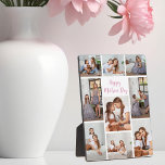 Foto zur Mama der hübschen Mutter-Tag-Tochter-Coll Fotoplatte<br><div class="desc">Hübsche,  anpassbare Bild Collage Foto-Plakette für Ihre Mutter am Muttertag. Fügen Sie 9 Ihrer Lieblings-Erinnerungen einer Tochter oder eines Sohnes mit ihrer Mutter hinzu. Eine wunderschöne personalisierte Karte mit einer durchdachten 9 Fotoschablone und einem schönen rosa Drehbuch.</div>