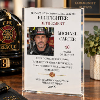 Foto zur Pensionierung eines Feuerwehrmanns von de