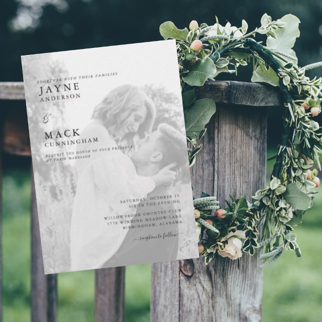 Foto zusammen mit unseren Familien Hochzeit Einladung (Von Creator hochgeladen)