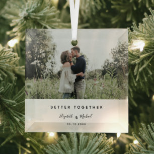 Foto zusammen Modernes, einfaches Skript Ornament Aus Glas