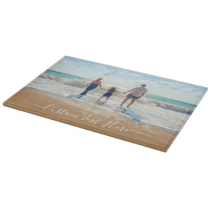 Foto-Zuschnitt für Ihre Familie mit Text Schneidebrett