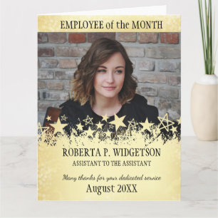 Fotoangestellter des Monat FELSEN-STERN-GOLDES Dankeskarte