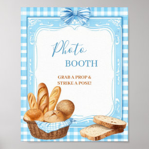 Fotoautomaten-Baby-Shower-Schild   Bäckerei Blau G Poster
