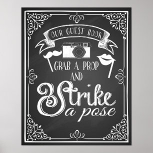 Fotoautomaten‑Gästebuch‑Hochzeitsschild Poster