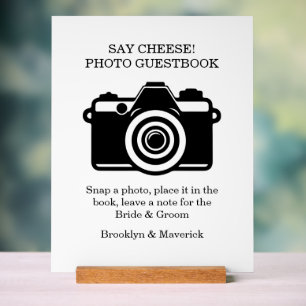 Fotobooth-Gästebuch Hochzeit Acrylschild