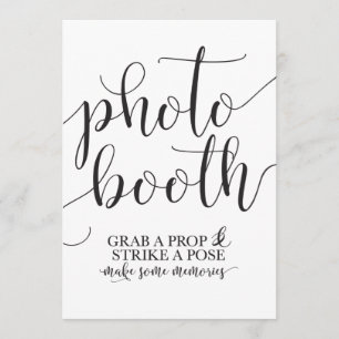 Fotobooth-Hochzeitsschild - Schnappt euch ein Requ Einladung